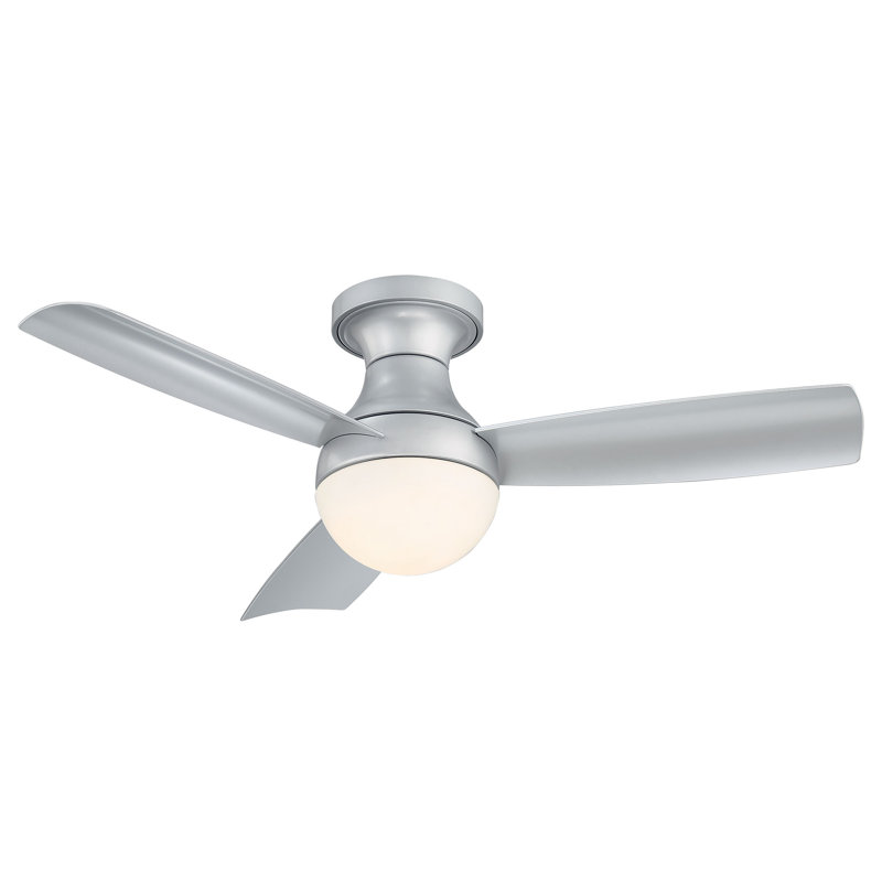 44" Flush Mount Outdoor/Indoor Smart Ceiling Fan with Remote Control, Works With Google Assistant, Amazon Alexa and IOS/Android Mobile APP