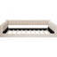 Lit de jour beige très grand avec revêtement et rangement latéral - Élégant, confortable pour la chambre à coucher, la chambre d'amis, aucun sommier requis, facile à installer et polyvalent, simple à assembler
