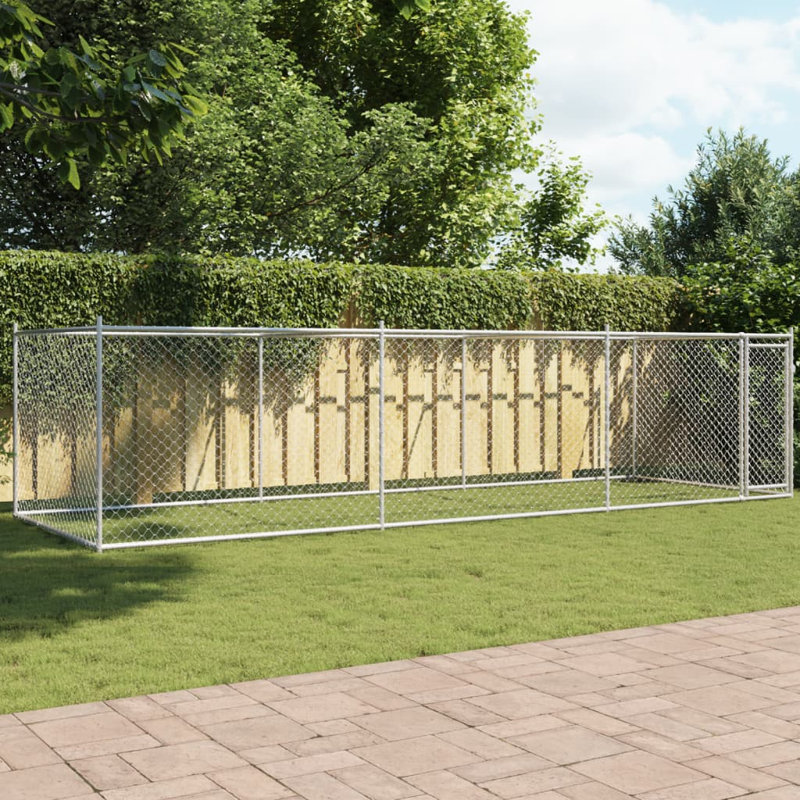 Alejandra 150cm H Steel Yard Kennel, 150 H x 600 W x 200 D cm
