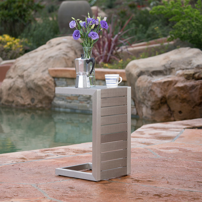 TABLE CAPE CORAL ALU EN C (seulement la table incluse), Argent argent