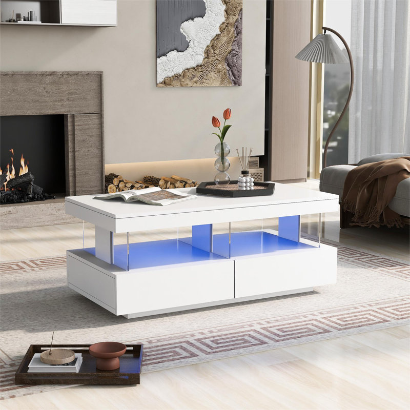 Carrelli Coffee Table with Storage, White