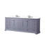Meuble-lavabo double 84 po X P 22 po D, plateau en quartz blanc et robinet pour la maison-1928216814