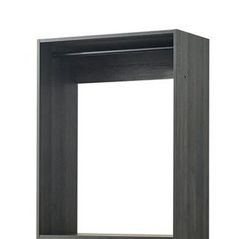 Système d'organisation modulaire Dee, 1 tringle en métal et 4 tiroirs, Gris / noir