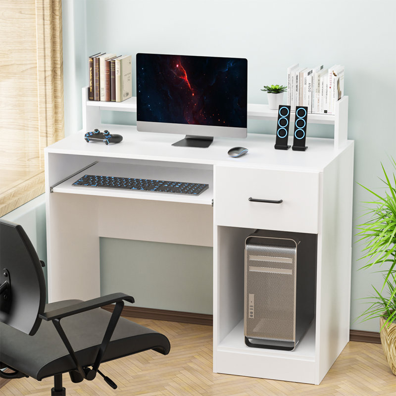 Bureau avec bahut Iory, Blanc