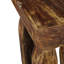 Table de bout carrée en bois récupéré brun vieilli 24 po