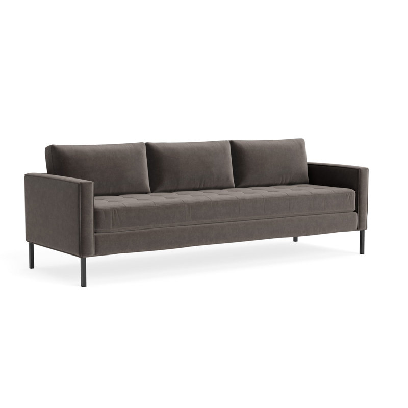 Pieds en métal pour canapé Paramount, H 32 po x l 95 po x P 34 po, Velours tempête