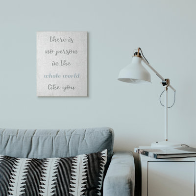 «No Personne Like You Family Home Blue Inspirational Word Design», art textuel