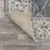 Brandy Rustic Border Low-Pile Machine-Washable Dark Gray/Cream Rug