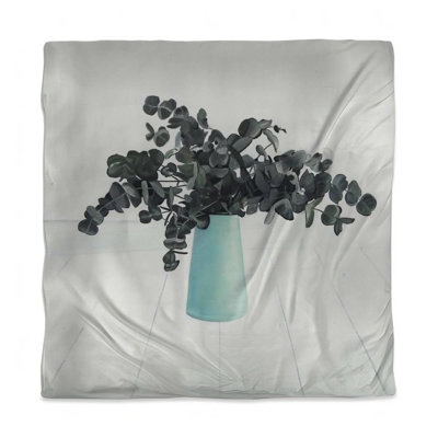 Floral Hygge Queen Duvet Cover - Eucalyptus Bouquet Design