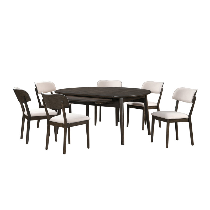Ensemble de salle à manger Tennyson, 7 pièces : table, 6 chaises