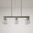 Bergeson 33" W 6-Light Mixed Metal Chandelier with Water Ripple Glass