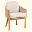 Chaise de salle à manger d'extérieur avec accoudoirs (ensemble de 2)