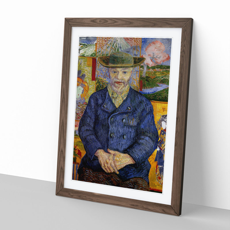 Portrait of Pecre Tanguy by Vincent Van Gogh - Framed Print, 36cm H x 27cm W x 2cm D, Walnut Framed