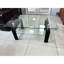 Table basse de salon en verre trempé transparent, 2 couches-888202443-888202442