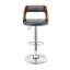 Tabouret de bar pivotant à hauteur réglable Inri Mid-Century en similicuir, bois et métal-1696875318-1703248662