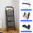 3 Step Ladder, Sturdy Steel Portable Ladder with Anti-Slip Wide Pedals, Folding Step Stool,Library Ladder,Decorative Kitchen Step Ladder