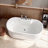 55.12"x27.56"High-end Oval Freestanding Seamless Integrated Acrylic Soaking Bathtub for Home Use