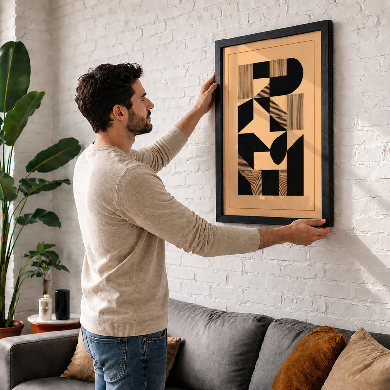 Wooden Geometry Geometric - Print, Oak, A4 - 29.7 x 21.0 cm