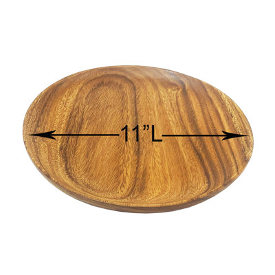 11" Round Wood Serving Plates 