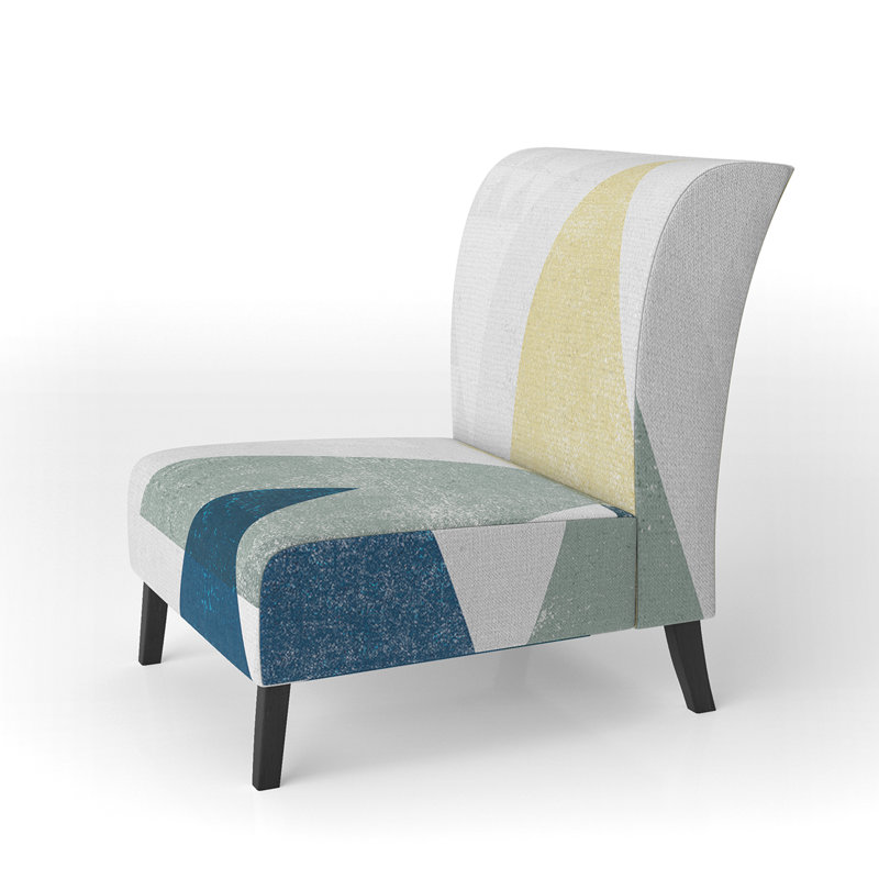 Fauteuil de chambre rembourré à motif géométrique Triangles II