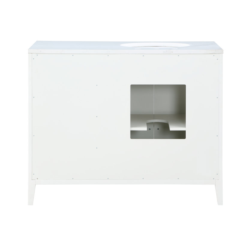 Adrienne 42'' W Single Vanity, White