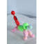 Statue de chien ballon en résine Nifao - Sculpture Pop Art colorée d'intérieur / extérieur avec finition multicolore brillante, figurine décorative ludique pour chambres d'enfants, maisons, collections à thème artistique 8 po x 4 po x 7 po