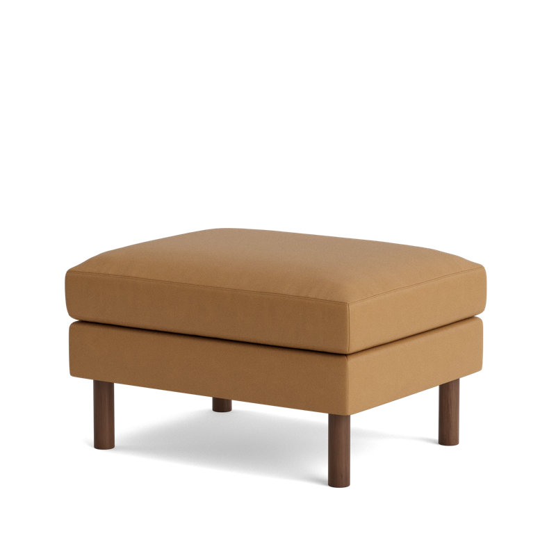 Laguna Ottoman, Leather - Butterscotch