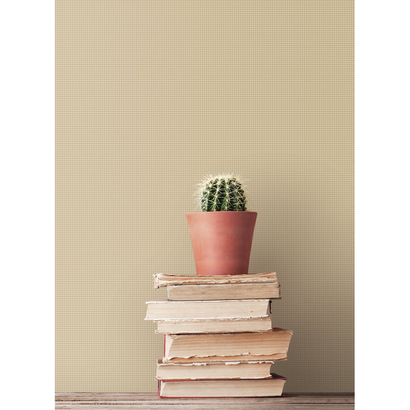Cantin 10m x 53cm Matte Wallpaper Roll, Light/Dark Beige