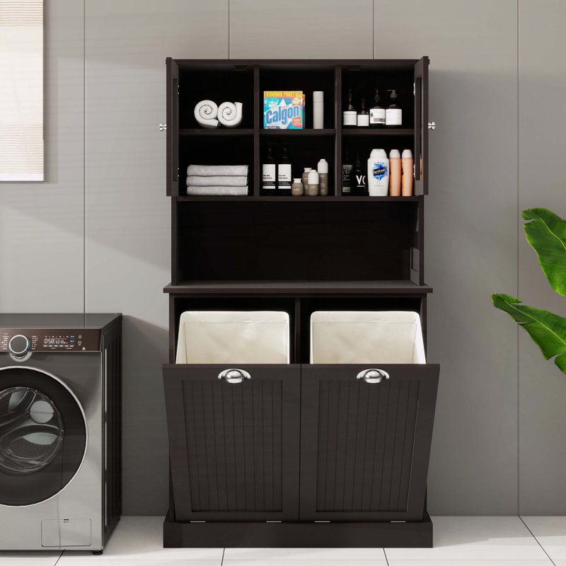 Armoire de salle de bain inclinable à deux compartiments