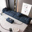 Canapé modulaire en chenille avec repose-pieds, 2 accoudoirs et coussins Stephen Sparkling-289216915