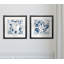 « indigo silhouettes i », ensemble de 2 reproductions de peintures encadrées