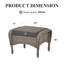 Repose-pieds d'extérieur en osier avec coussin Gaetanino-314006375-288057630