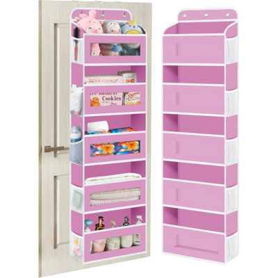 Over The Door Organizer Storage, 5 Shelves Door Organizer Hanging With 10 Mesh Pockets, Behind Door Storage - Ideal For Newborn, Nursery, And Baby Essentials Daily Use