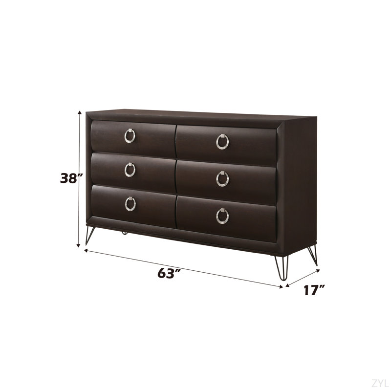 Commode à finition merlot foncé