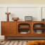 Meuble télé style rétro en bois massif-105843959