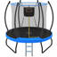 Trampoline avec panier de basketball, filet d'enclos et échelle, trampoline d'extérieur pour enfants, trampoline récréative