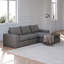 Canapé de 99 po sans méridienne avec méridienne, canapé modulaire rembourré en L de style moderne avec trois coussins, canapé rembourré en tissu Velours côtelé-2000739927-2000739925