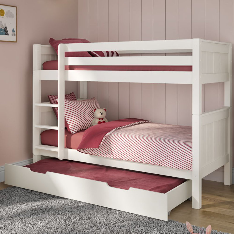 Classic Originals Bunk Bed with a Trundle Bed and Trundle Mattress