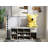 Shoe Storage Cabinet with Drawer and Open Compartments