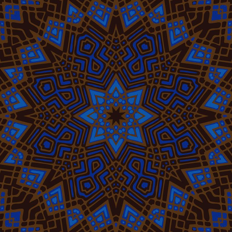 " Mandala 1 " by Wagner Campelo, 12" H x 12" W  , No, Wrapped Canvas