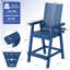 Chaises hautes Adirondack avec plateau de connexion Hdpe (ensemble de 2)-936519576