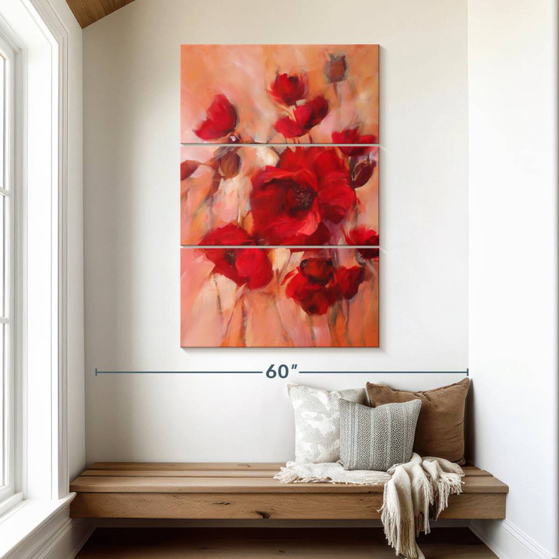 Coquelicots Harnek, H 50 po x l 32 po
