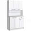 Grand garde-manger gris avec micro-ondes Stan-840116696
