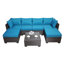 Ensemble modulaire d'extérieur en forme de U avec coussins 105,52 po Gugna-1289893205-1289893211