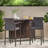 2Pcs Modern Outdoor Stools - Long-Lasting & Metal Frame, Weather , 45.85" Tall, Brown Stylish (2) Metal, 29.90" Seat H,-1552291341