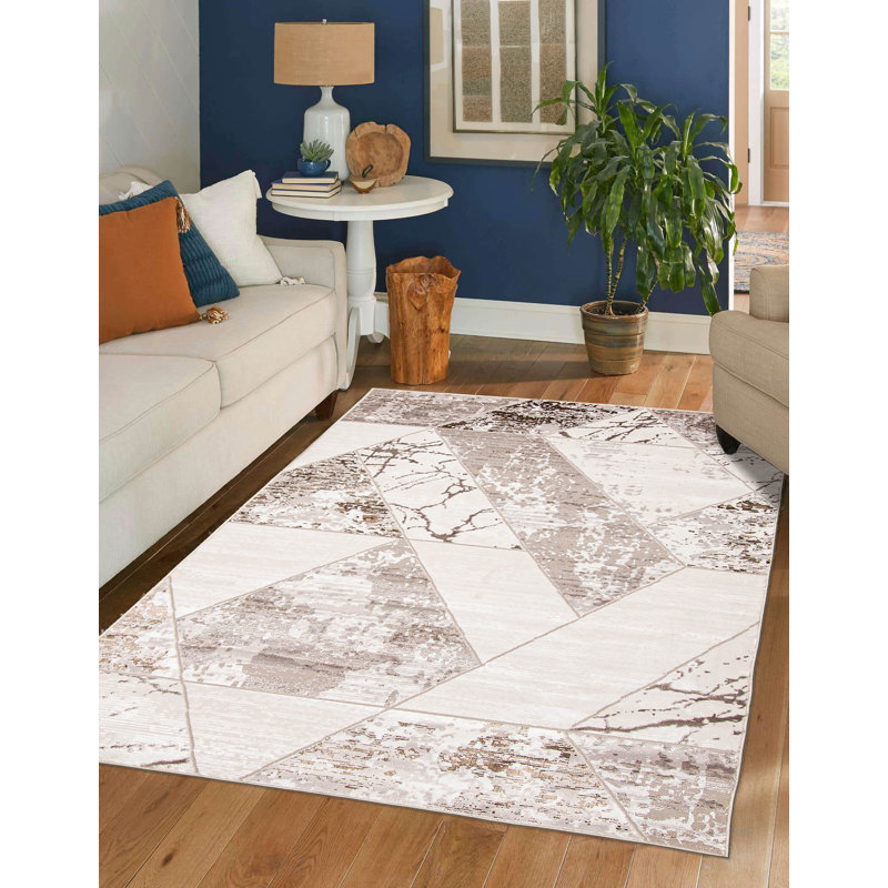 Tapis ivoire Vivian, Rectangulaire 8 pi x 10 pi