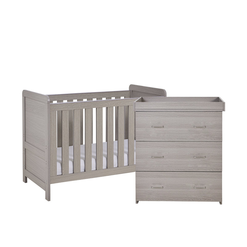 Caro Mini 2-Piece Nursery Furniture Set, Grey Wash