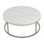 Table basse Zaidee avec plateau en marbre naturel et grand fini nickel
