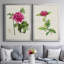 «Pretty Pink Botanicals I», ensemble de 2 reproductions d'art sur toile encadrées-107163661-107163657