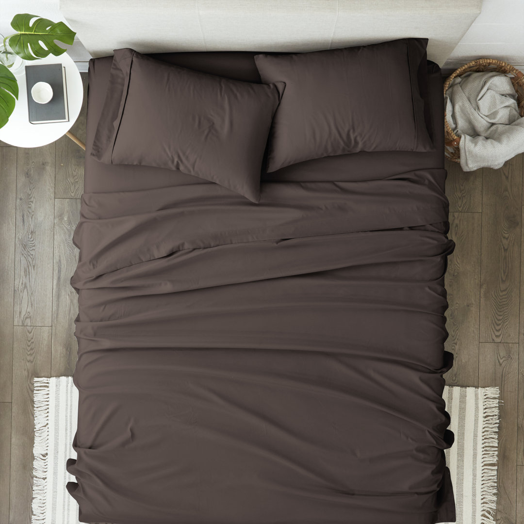 Solid Microfiber Ultra Soft Sheet Set Andover Mills™ Color/Pattern: Chocolate Size: Twin XL Sheet Set with 1 Pillowcase